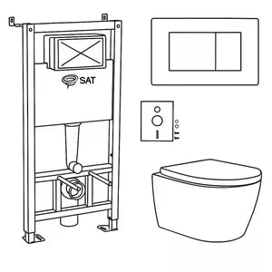 Pakabinami WC komplektai
