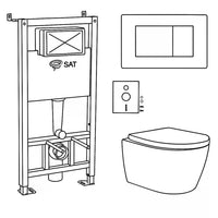 Pakabinami WC komplektai