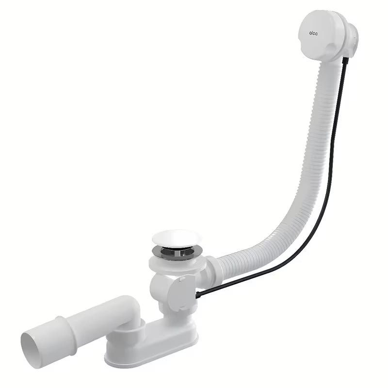 Automatinis sifonas Voniai Alca pro standartinis vonios su Ø52 mm nutekėjimo anga ir persipylimu iki 80 cm.