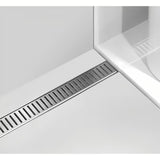 Nerūdijančio plieno dušo latakas Alca Chrome 95 cm pro latakas dušai montuoti grindų lygyje