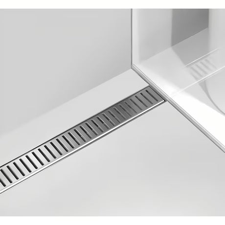 Nerūdijančio plieno dušo latakas Alca Chrome 95 cm pro latakas dušai montuoti grindų lygyje