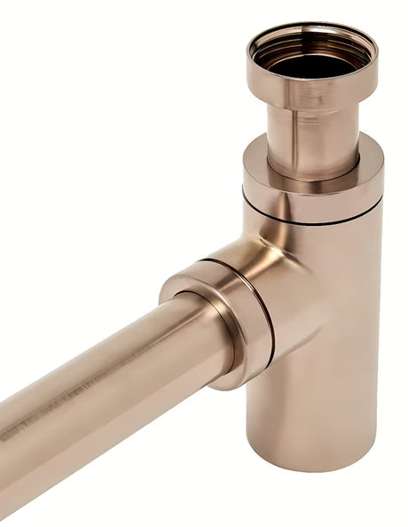 Alca Individual praustuvo sifonas DN32, rose gold matinės spalvos, su metaline rozete