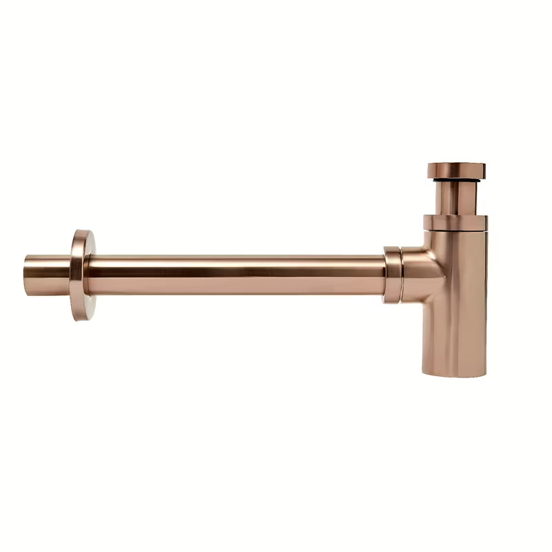 Alca Individual praustuvo sifonas DN32, rose gold matinės spalvos, su metaline rozete