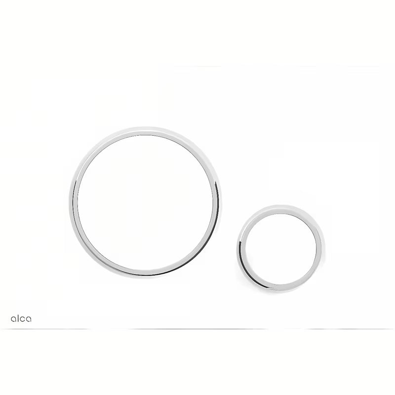 Baltas vandens nuleidimo mygtukas Alca M770 pro dviejų režimų mechaninis nuleidimas, žemo profilio, 5,5 mm.