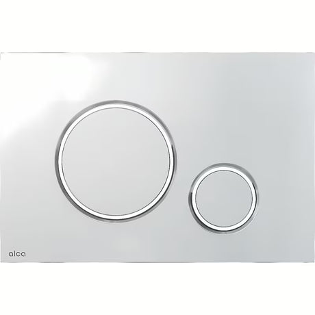 Vandens nuleidimo Mygtukas Alca chromo matinės apdailos pro potinkinėms montavimo sistemoms ir bakeliams pro mūrijimui.