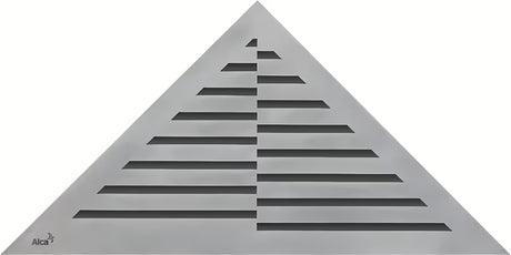 Nerūdijančio plieno grotelės Alca Time, zebra dekoro, su šlifuotu matiniu paviršiumi pro grindinis latakas ARZ1.