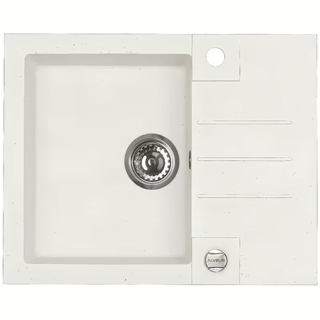 Granitinė virtuvės plautuvė Alveus ant stalviršio  595 x 475 mm, spalva White 11