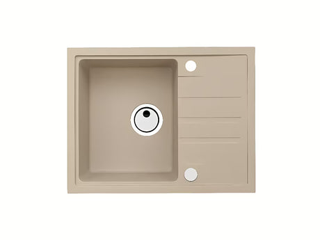 Alveus Intermezzo 30 granitinis virtuvės plautuvė su nusausinimo plokštuma, spalva beige