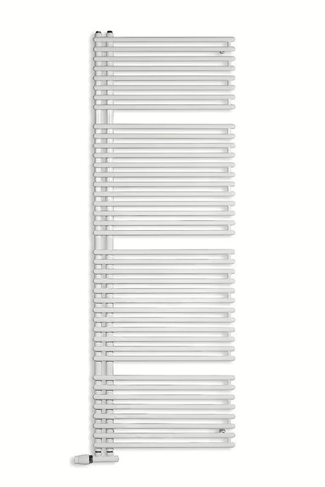 Baltas kombinuotas vonios kambario rankšluosčių džiovintuvas Anima Henrik 60x113 cm, tinkamas pro šildymui ir rankšluosčių džiovinimui.