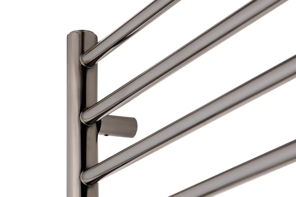 Anima Paul kombinuotas vonios kambario rankšluosčių džiovintuvas 60x120 cm, spalva PVD gun metal, su plonais horizontaliais vamzdeliais.
