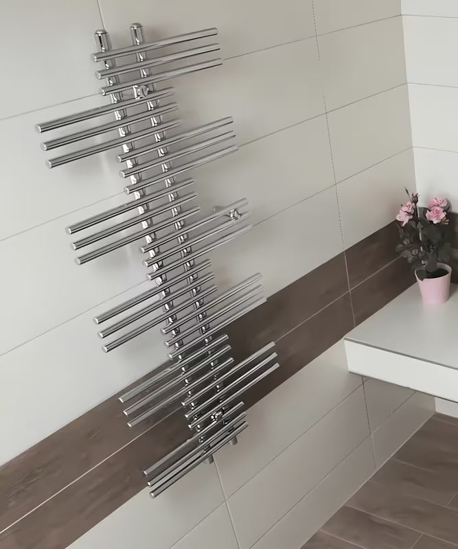 Chromo spalvos kombinuotas rankšluosčių džiovintuvas Anima Titus 55x125 cm su centriniu 50 mm prijungimu