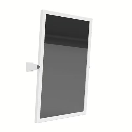 Sieninis atlenkiamas veidrodis Bemeta Help program 60x40 cm, baltos spalvos, kvadratinio dizaino