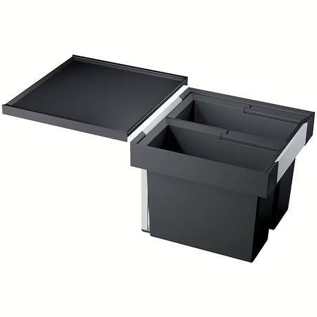 Šiukšliųdėžė  sorter Blanco Flexon II modernaus dizaino, pro virtuvės spintelei nuo 45 cm.