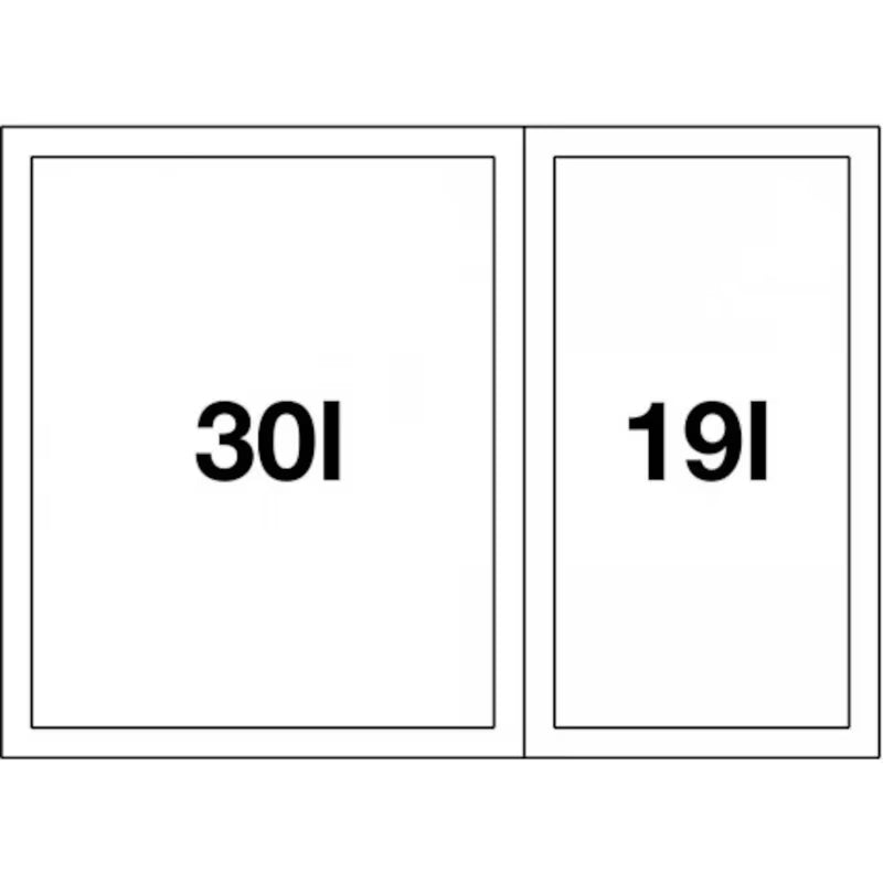 Šiukšliųdėžė  sorter Blanco Flexon II modernaus ir funkcionalaus dizaino virtuvei