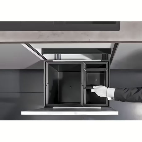 Šiukšliųdėžė  sorter Blanco Flexon II modernaus ir funkcionalaus dizaino virtuvei