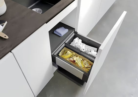 Blanco Select II šiukšliųdėžė  rūšiavimo sistema su priekiniu ištraukimu pro spintelei 45 cm
