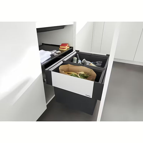 Įleidžiamas šiukšliųdėžė  Blanco Select II su dviem talpomis ir priekiniu ištraukimu pro 60 cm spintelei