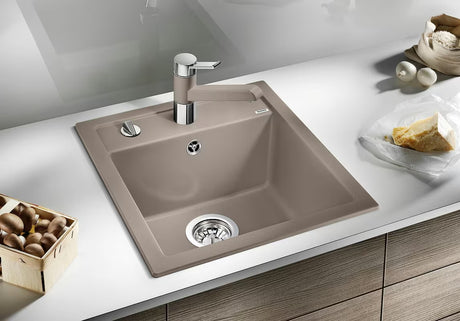 Granitinė virtuvės plautuvė Blanco Dalago 45 pro, montuojama iš viršaus, pilko akmens spalvos