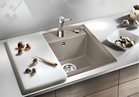 Granitinė virtuvės plautuvė Blanco Dalago 45 pro, montuojama iš viršaus, pilko akmens spalvos