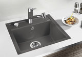 Granitinis virtuvės plautuvė Blanco Dalago 5 Silgranit PuraDur, pilkos uolos spalvos, pro montuojamas iš viršaus.