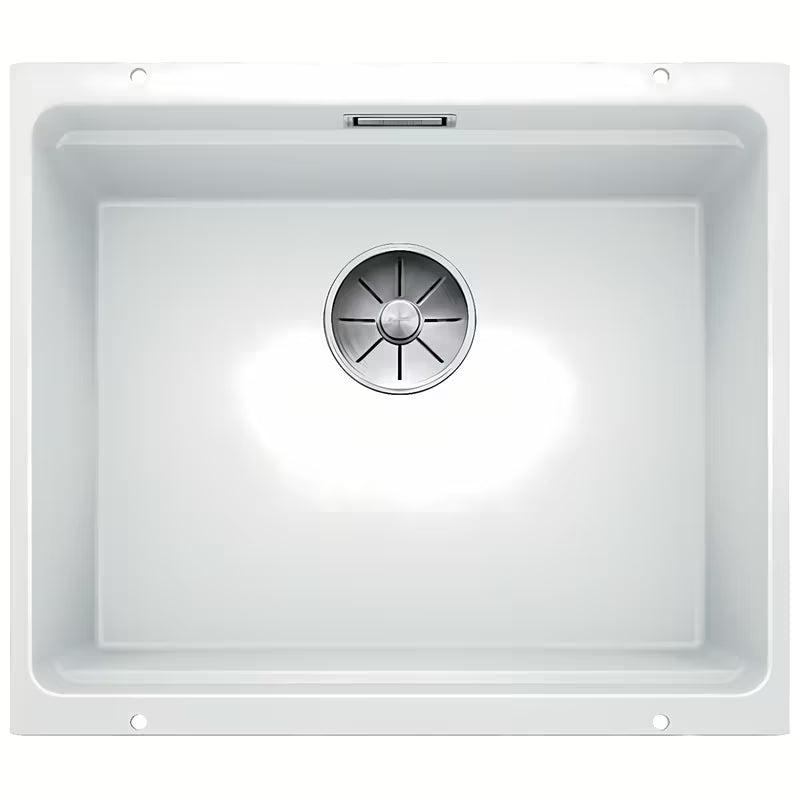 Blanco Etagon 500-U granitinis virtuvinis vieno dubens plautuvė baltos spalvos pro apatinis montavimas po stalviršiu