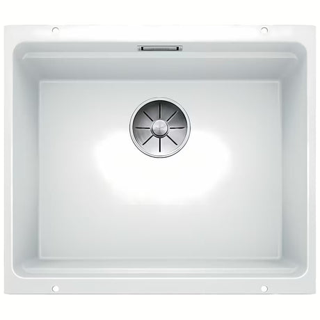 Blanco Etagon 500-U granitinis virtuvinis vieno dubens plautuvė baltos spalvos pro apatinis montavimas po stalviršiu