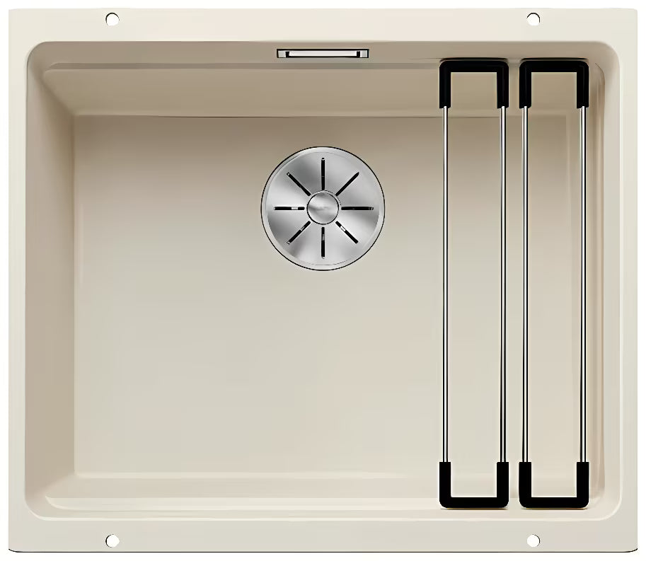 Granitinis virtuvės plautuvė Blanco Etagon 500 U pro apatinis montavimas, balta soft