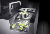 Granitinis virtuvės plautuvė Blanco Etagon 500 U pro apatinis montavimas, balta soft