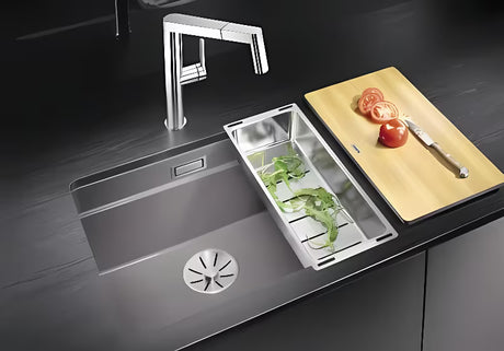 Granitinis virtuvės plautuvė Blanco Etagon 500 U pro apatinis montavimas, balta soft