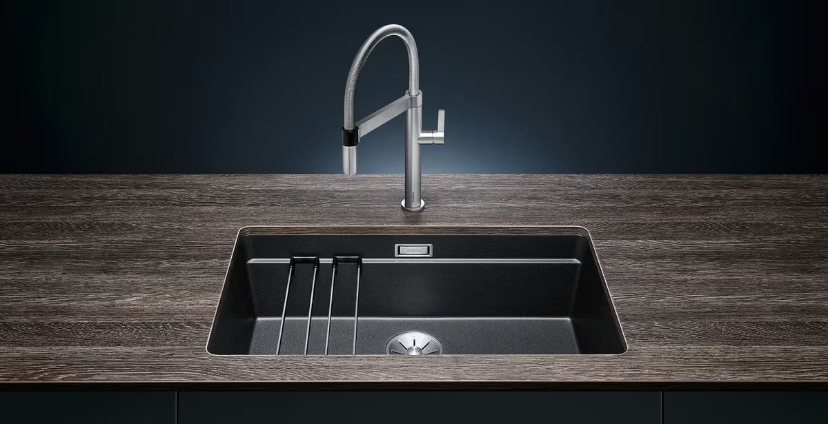 Granito virtuvės plautuvė Blanco Etagon 700 U pro apatinis montavimas baltos spalvos soft