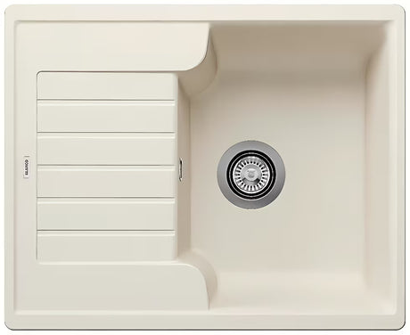 Granitinis virtuvės plautuvė Blanco Zia 40 S su nusausinimo plokštuma, baltos spalvos soft