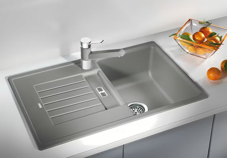 Blanco Zia 45 S granitinis virtuvės plautuvė su nusausinimo plokštuma, montuojamas iš viršaus, antracit