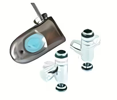 kaitinimo elementai rinkinys 300W, chromo spalvos, su skaitmeniniu termostatu, IP44 apsaugos klase ir Combi ventiliais
