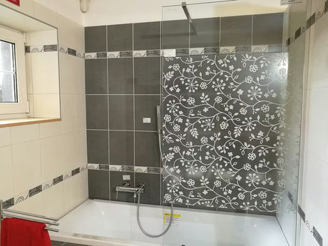 Dekoratyvinė statinė plėvelė d-c-fix Static stiklui pro dušo kabinos ir privatumui užtikrinti