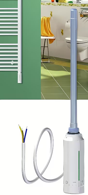 Baltas kaitinimo elementas Elvl pro, skirtas naudoti vonios kambaryje