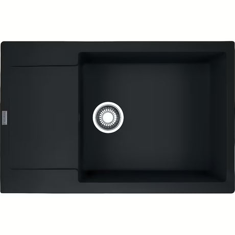 Franke Maris fragranitinis virtuvės plautuvė su nusausinimo paviršiumi 780 mm x 500 mm, matinės juodos spalvos