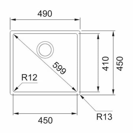 Nerūdijančio plieno virtuvinė vieno dubens plautuvė Franke Bxx 210/110-54 pro montavimas ant stalviršio 