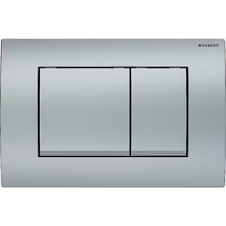 Vandens nuleidimo Mygtukas Geberit Delta30 matinio chromo spalvos pro dviejų kiekių nuleidimui su priekiniu valdymu.