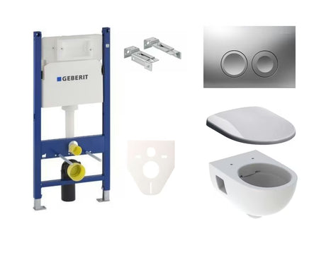 Pakabinami WC komplektas Geberit Selnova su bakeliu Geberit Delta pro moderniam vonios kambariui