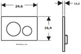 Geberit Sigma20 nerūdijančio plieno pro potinkinių bakelių nuleidimo plokštėms Geberit Sigma