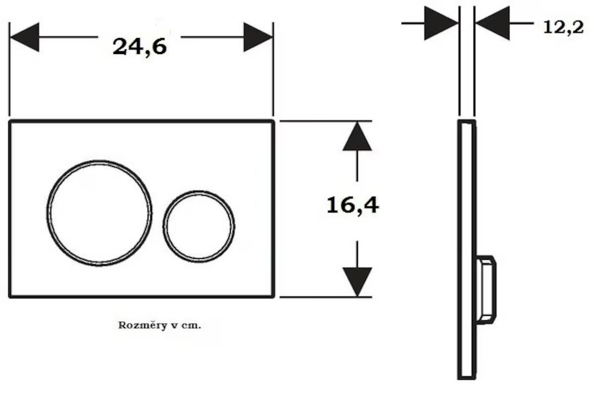Geberit Sigma20 nerūdijančio plieno pro potinkinių bakelių nuleidimo plokštėms Geberit Sigma