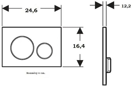 Geberit Sigma20 nerūdijančio plieno pro potinkinių bakelių nuleidimo plokštėms Geberit Sigma