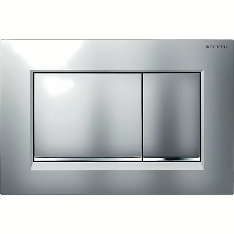 Vandens nuleidimo Mygtukas Geberit Sigma matinio chromo spalvos su blizgia dizaino juostele
