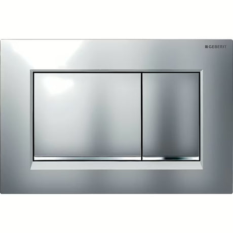 Vandens nuleidimo Mygtukas Geberit Sigma matinio chromo spalvos su blizgia dizaino juostele