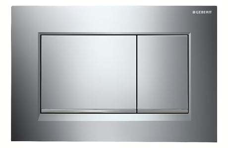 Vandens nuleidimo Mygtukas Geberit Sigma30 pro blizgaus chromo spalvos su matine juostele Sigma potinkinio bakelio