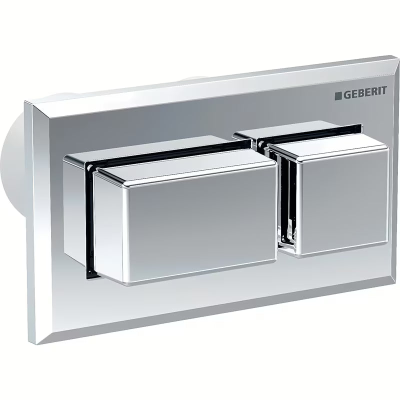 Geberit Sigma vandens nuleidimo mygtukas blizgaus chromo apdailos pro du vandens nuleidimo kiekiai