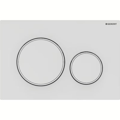 Geberit Sigma20 vandens nuleidimo mygtukas matinės baltos spalvos pro DualFlush potinkiniams bakeliams Geberit Sigma