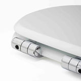 Balta KLOZETO dangtis Glacera iš MDF su softclose technologija ir žalvariniais vyriais