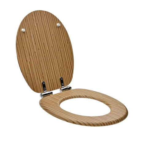 KLOZETO dangtis Glacera bambus dekoro, su softclose vyriais ir higienišku PVC paviršiumi