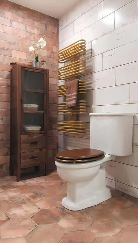 Glacera KLOZETO dangtis iš MDF, riešuto dekoro, su vyriais softclose ir Easy tvirtinimu